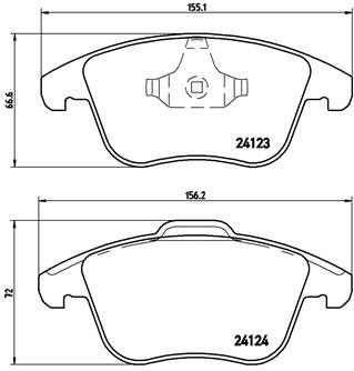 BREMBO Súprava brzdových doštičiek P 24 076