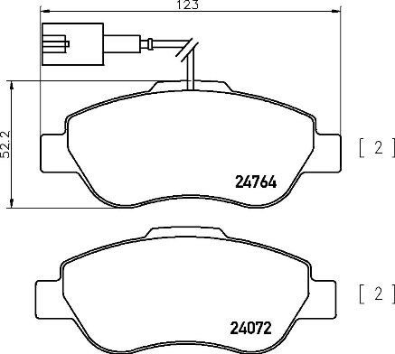 BREMBO Súprava brzdových doštičiek P 24 150