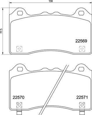 BREMBO Súprava brzdových doštičiek P 24 202
