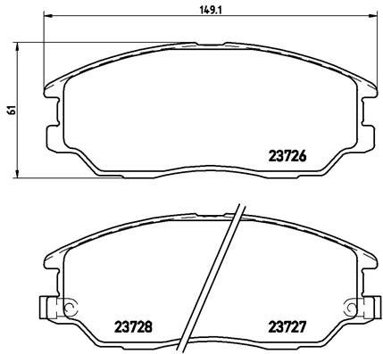 BREMBO Súprava brzdových doštičiek P 30 028