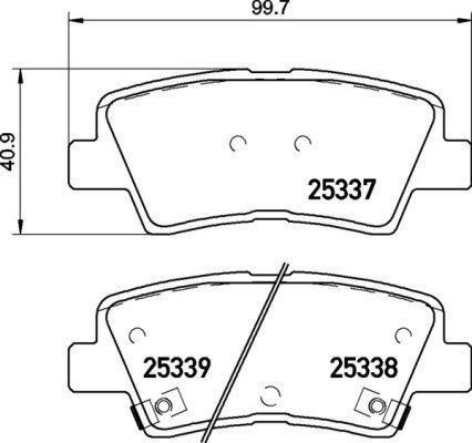 BREMBO Súprava brzdových doštičiek P 30 106