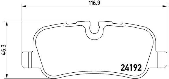 BREMBO Súprava brzdových doštičiek P 44 019
