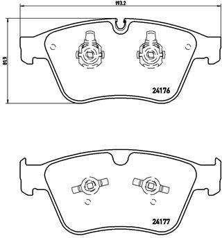 BREMBO Súprava brzdových doštičiek P 50 105