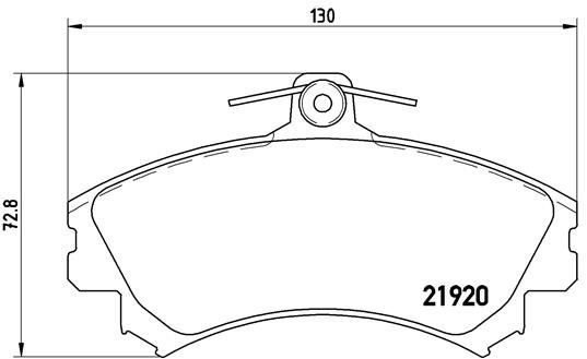 BREMBO Súprava brzdových doštičiek P 54 022