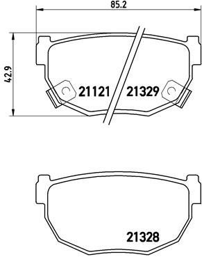 BREMBO Súprava brzdových doštičiek P 56 010