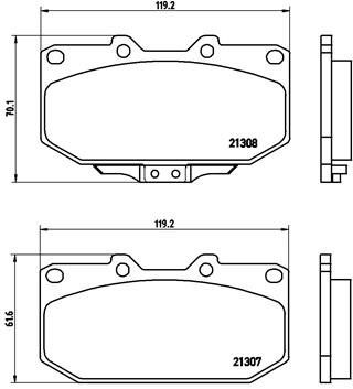 BREMBO Súprava brzdových doštičiek P 56 025