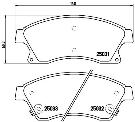 BREMBO Súprava brzdových doštičiek P 59 076X