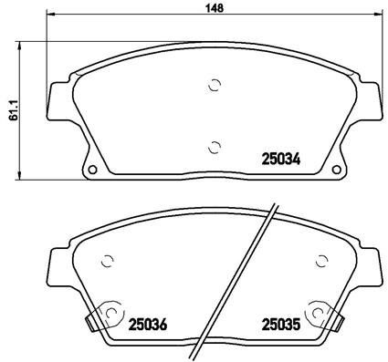 BREMBO Súprava brzdových doštičiek P 59 077