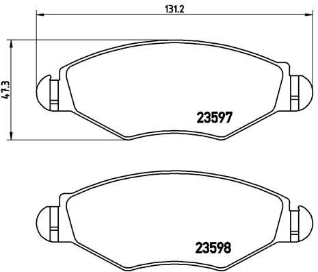 BREMBO Súprava brzdových doštičiek P 61 063