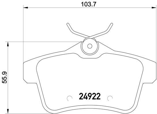 BREMBO Súprava brzdových doštičiek P 61 114X