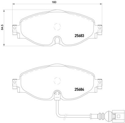 BREMBO Súprava brzdových doštičiek P 85 126