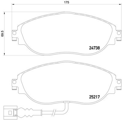 BREMBO Súprava brzdových doštičiek P 85 131