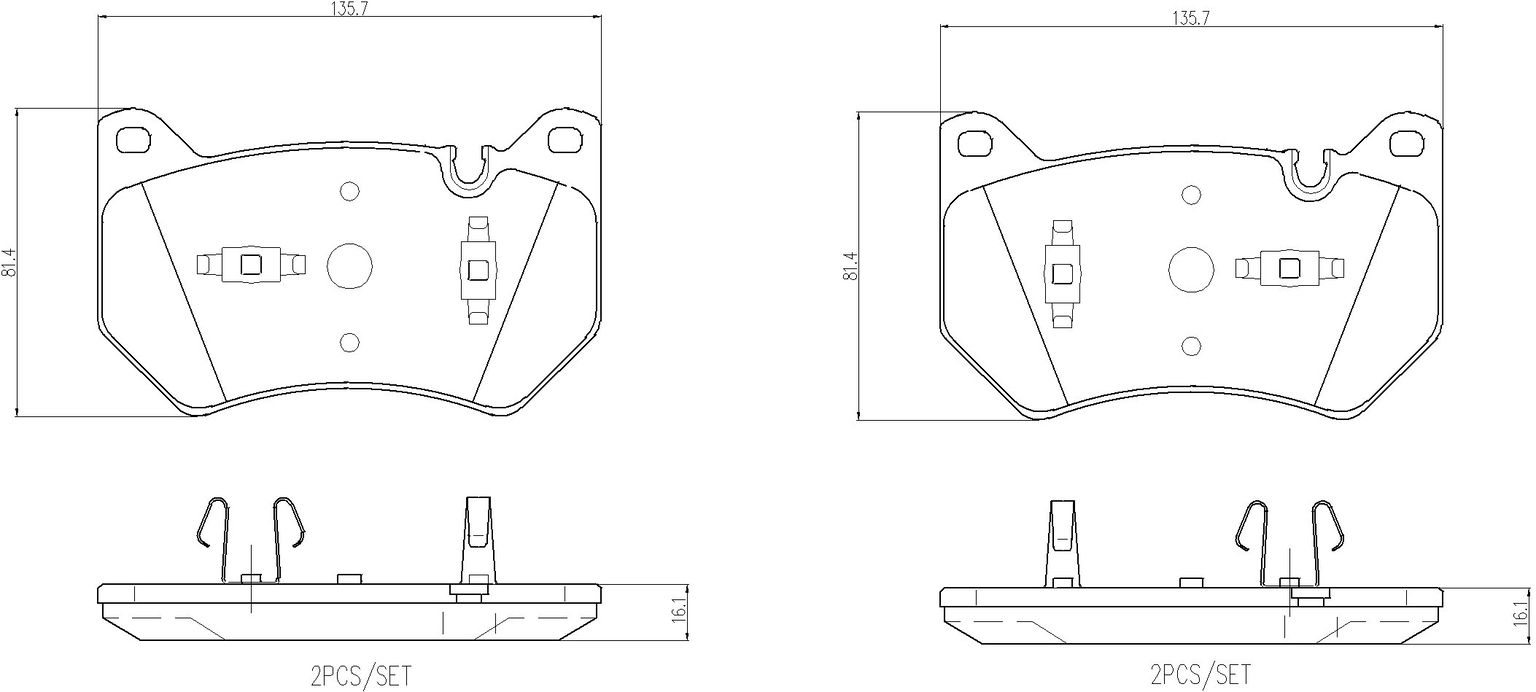 BREMBO Súprava brzdových doštičiek P 85 181