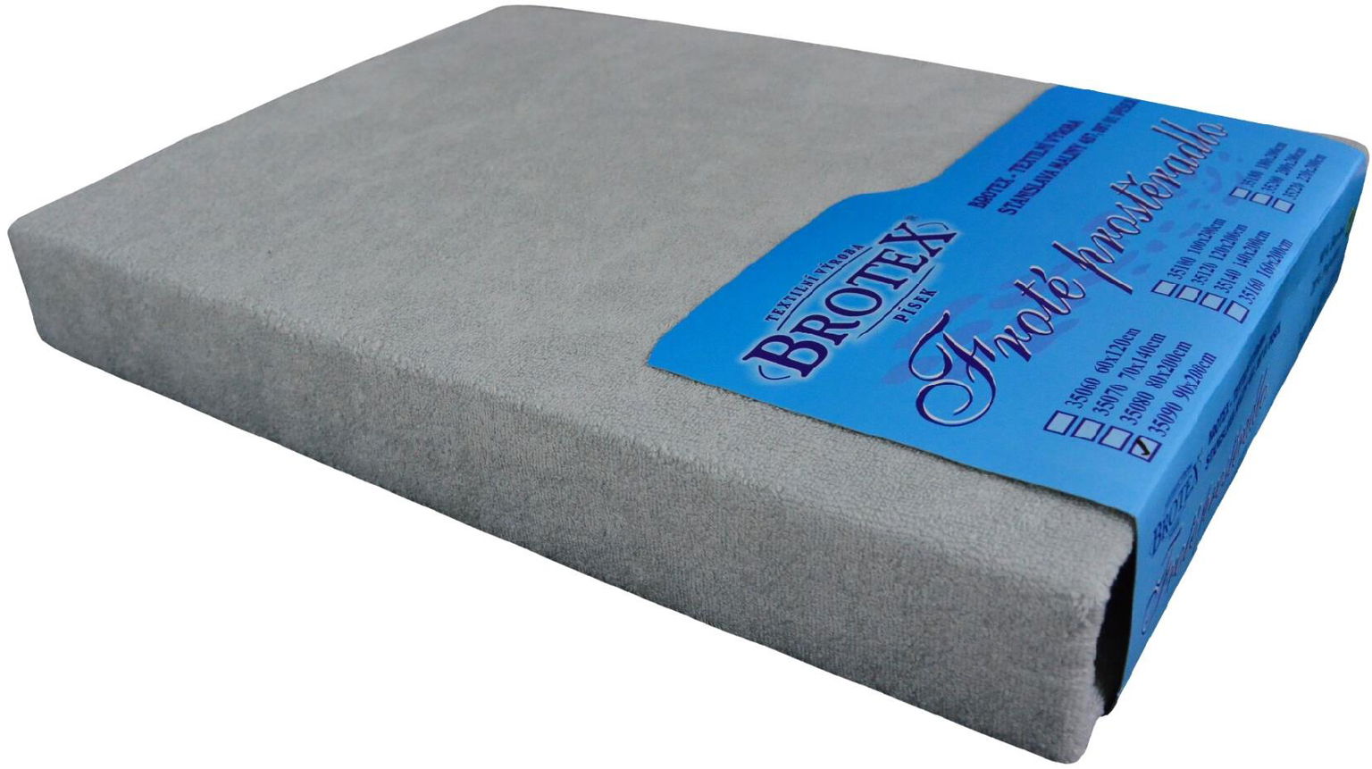 Brotex Froté prestieradlo 120 × 200 cm, sivé
