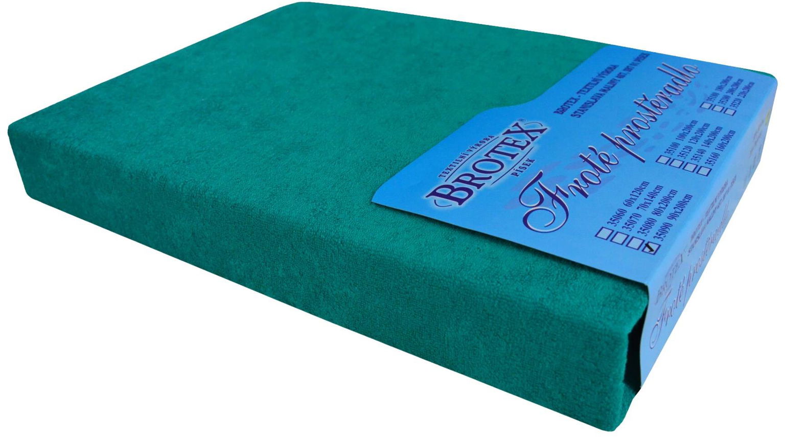 Brotex Froté prestieradlo 90 × 200 cm, tmavo zelené