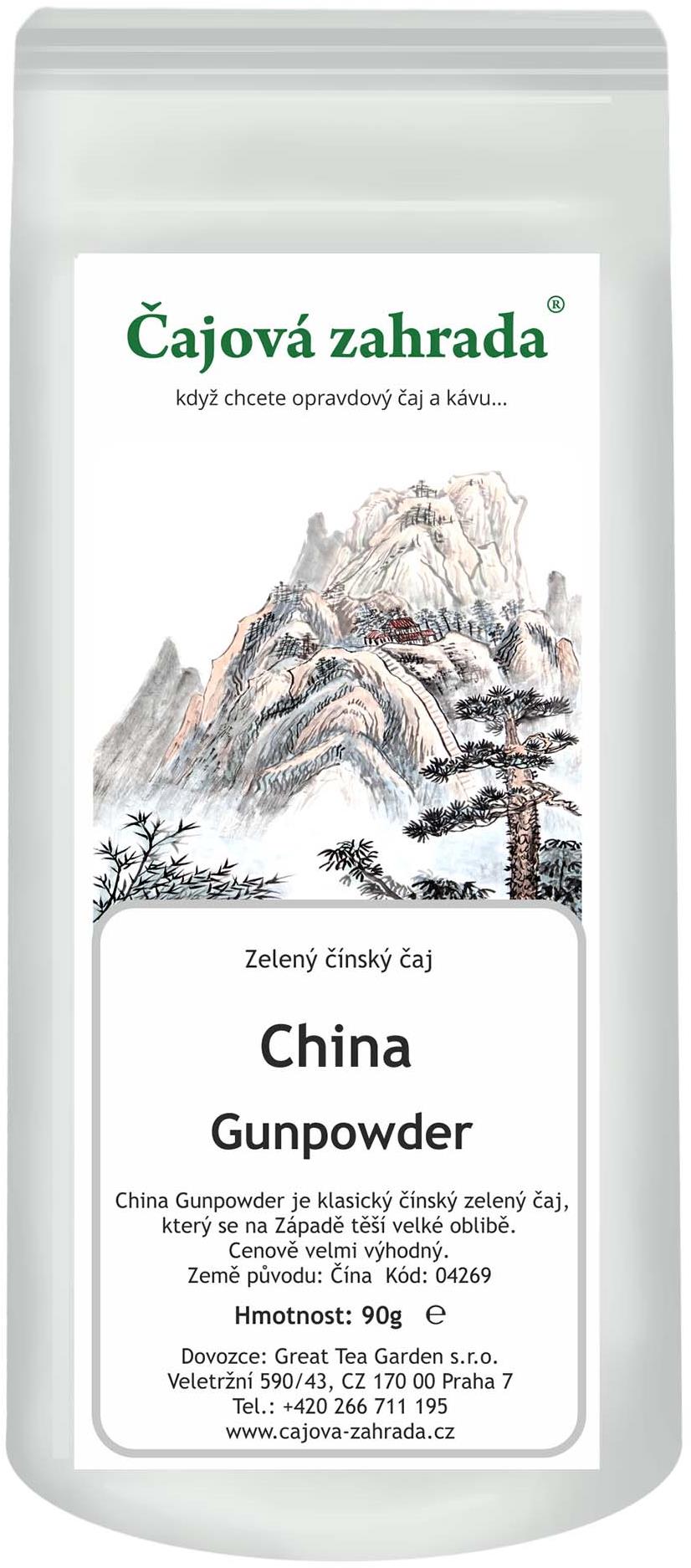 Čajová záhrada – China Gunpowder – zelený čaj, 90 g