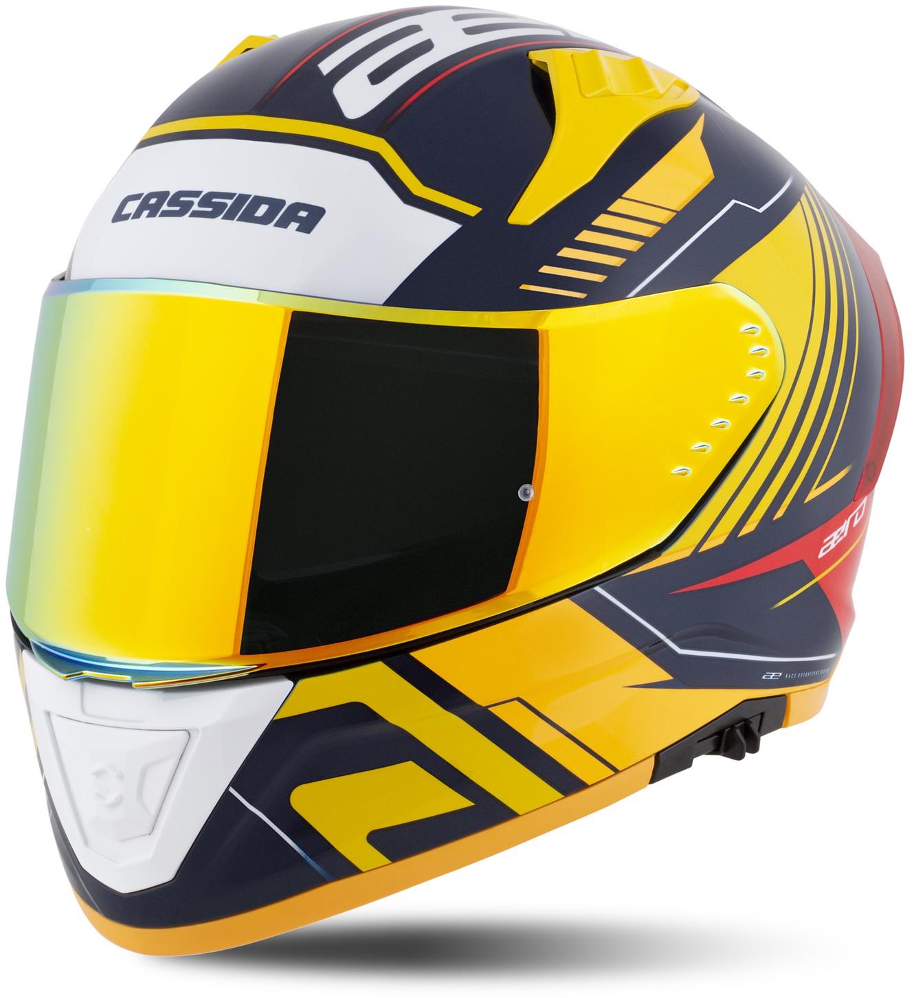 CASSIDA Aero Drome 2025, modrá/žltá fluo/oranžová/červená/svetlo modrá/biela, veľkosť 2XL