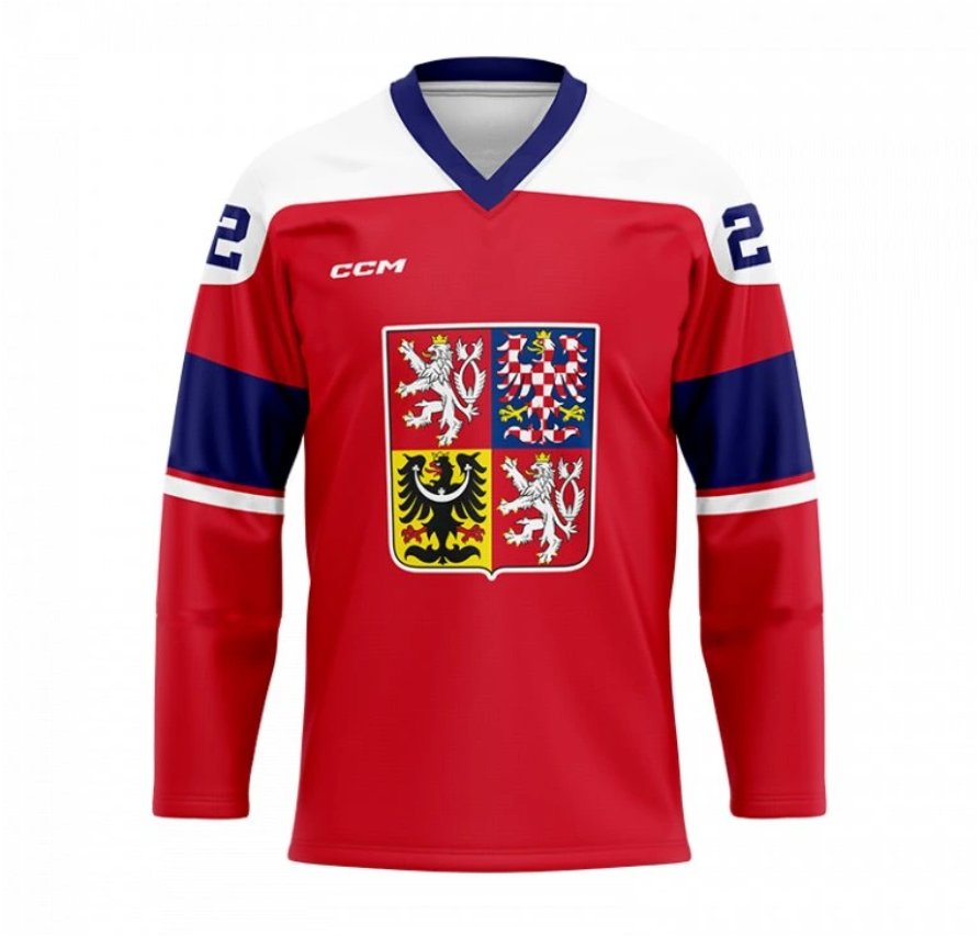 CCM Reprezentačný dres ZOH čevený bez reklám XL