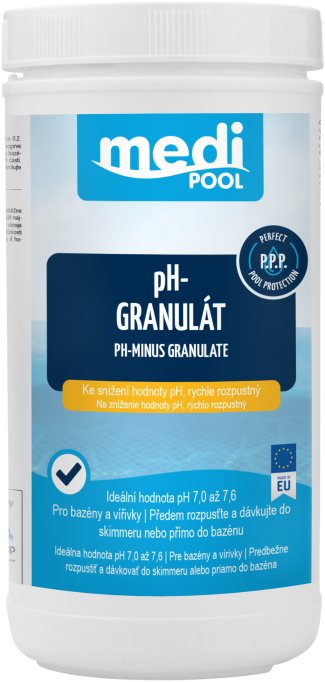 CF GROUP mediPOOL pH-Minus granulát 1,5 kg