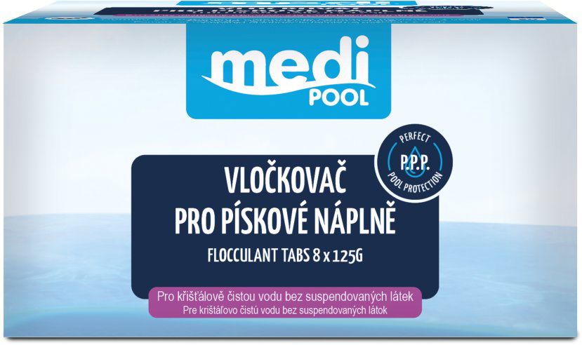 CF GROUP mediPOOL Vločkovač tablety 8 × 125 g 1,0 kg