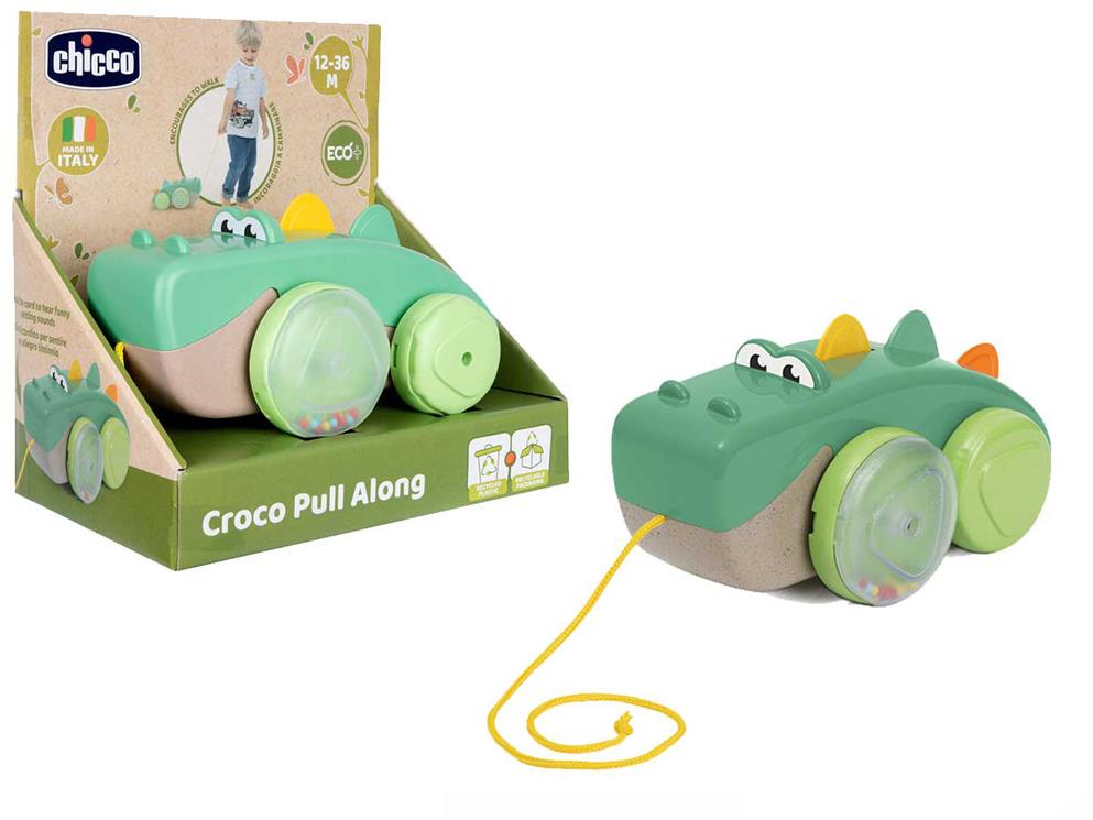 CHICCO Hračka na ťahanie Krokodíl Eco+ 12 m+