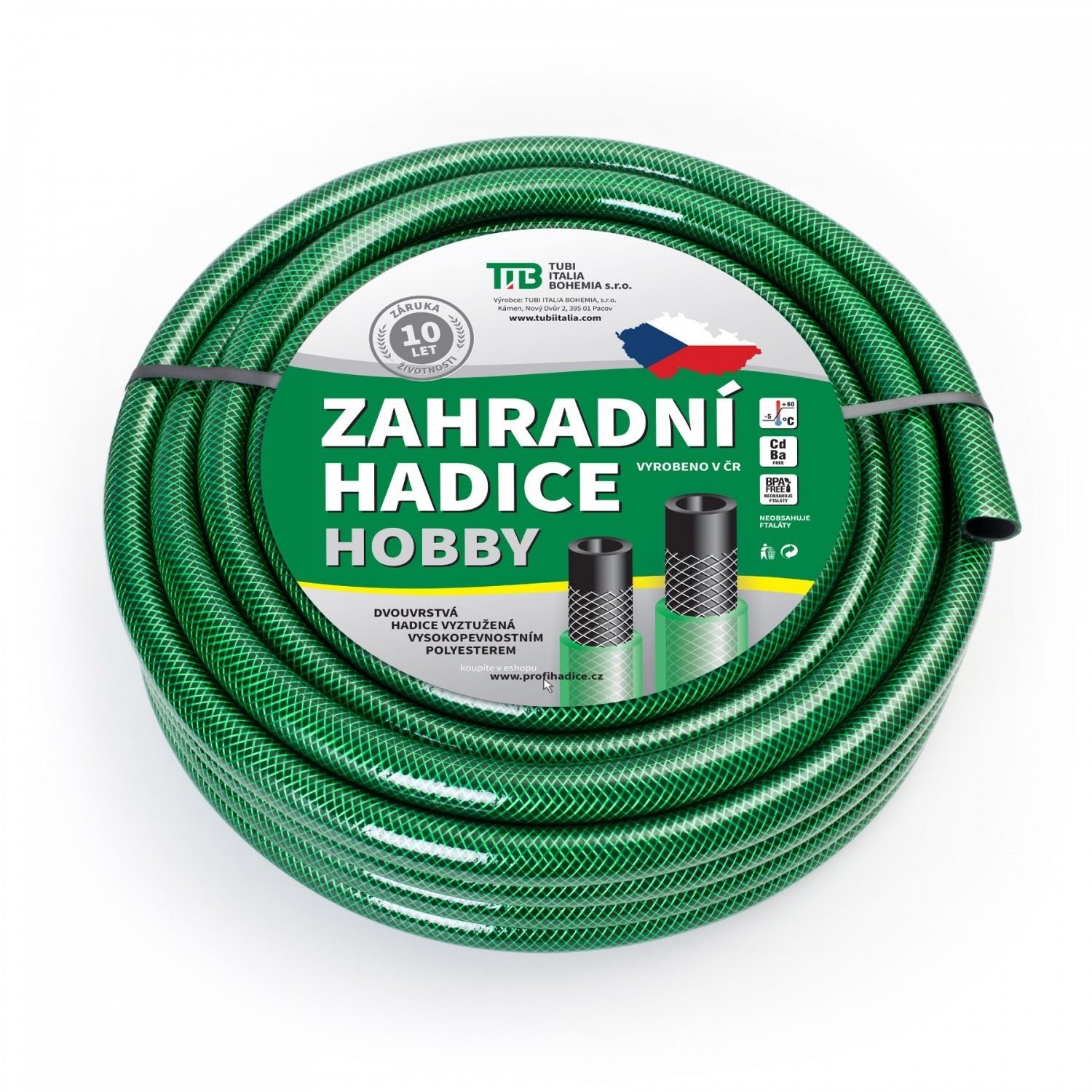 Čierno-zelená Hobby 3/4", 25 m