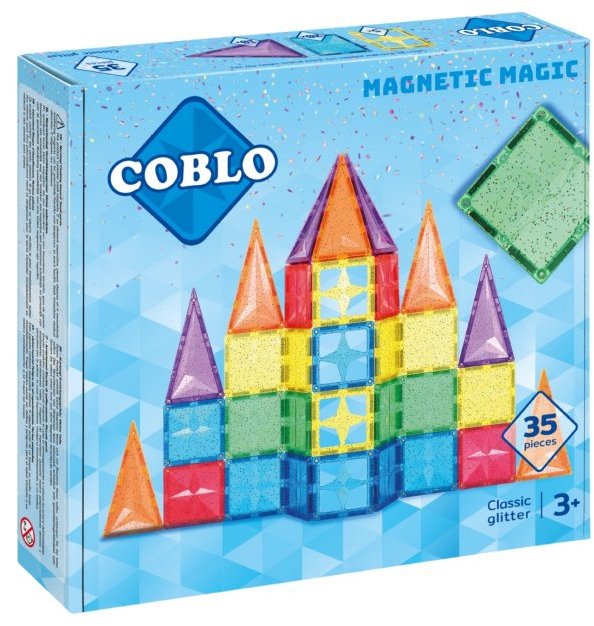 Coblo Magnetická stavebnica 35 dielov – Classic Glitter