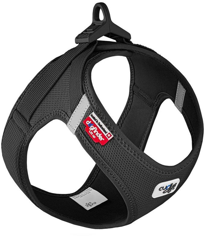 CURLI Postroj pre psy so sponou Air-Mesh Black M 6 – 9 kg