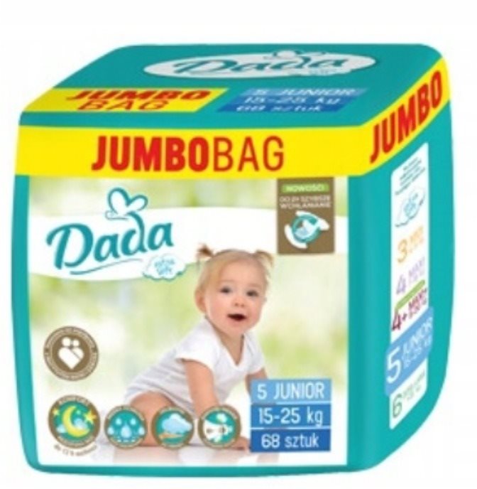 DADA Jumbo Bag Extra Soft veľkosť 5, 68 ks