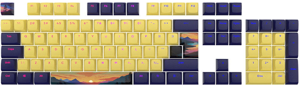 Dark Project Sunset Keycaps