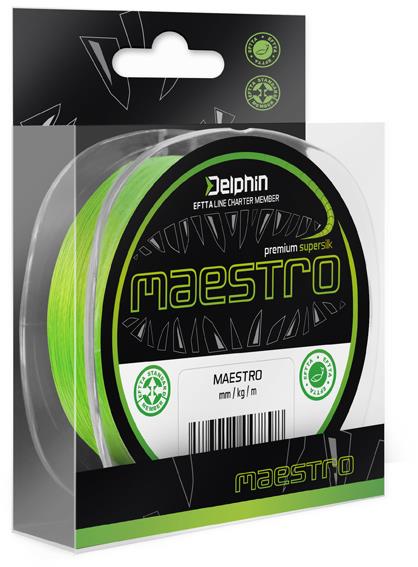 Delphin Maestro Fluo zelená 150 m, 0,17 mm