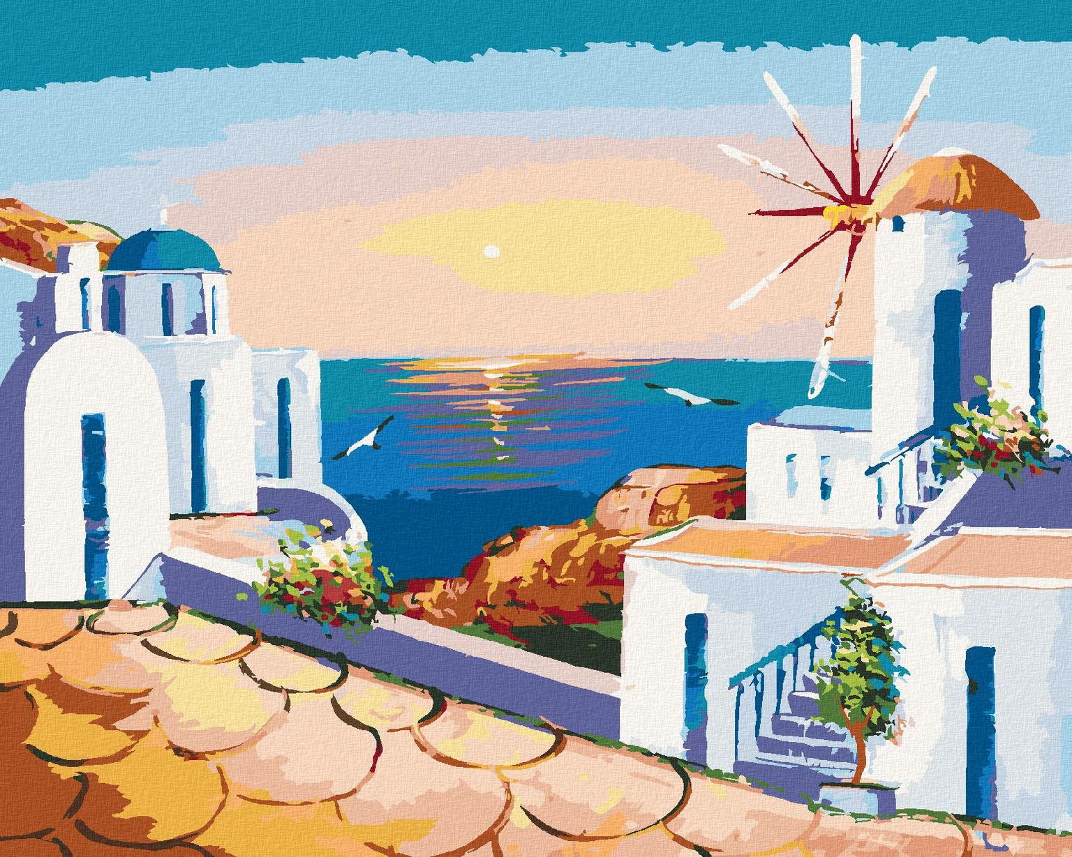Diamondi – GRÉCKO, 40 × 50 cm, napnuté plátno na ráme