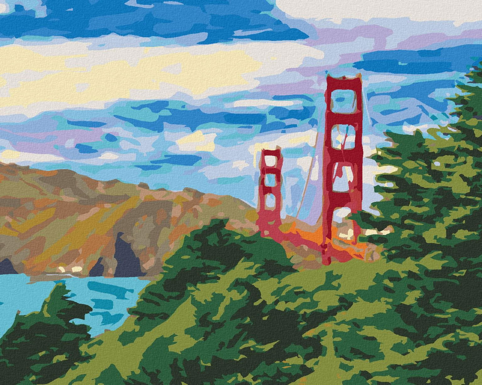 Diamondi – SAN FRANCISCO, 40 × 50 cm, bez rámu a bez vypnutia plátna