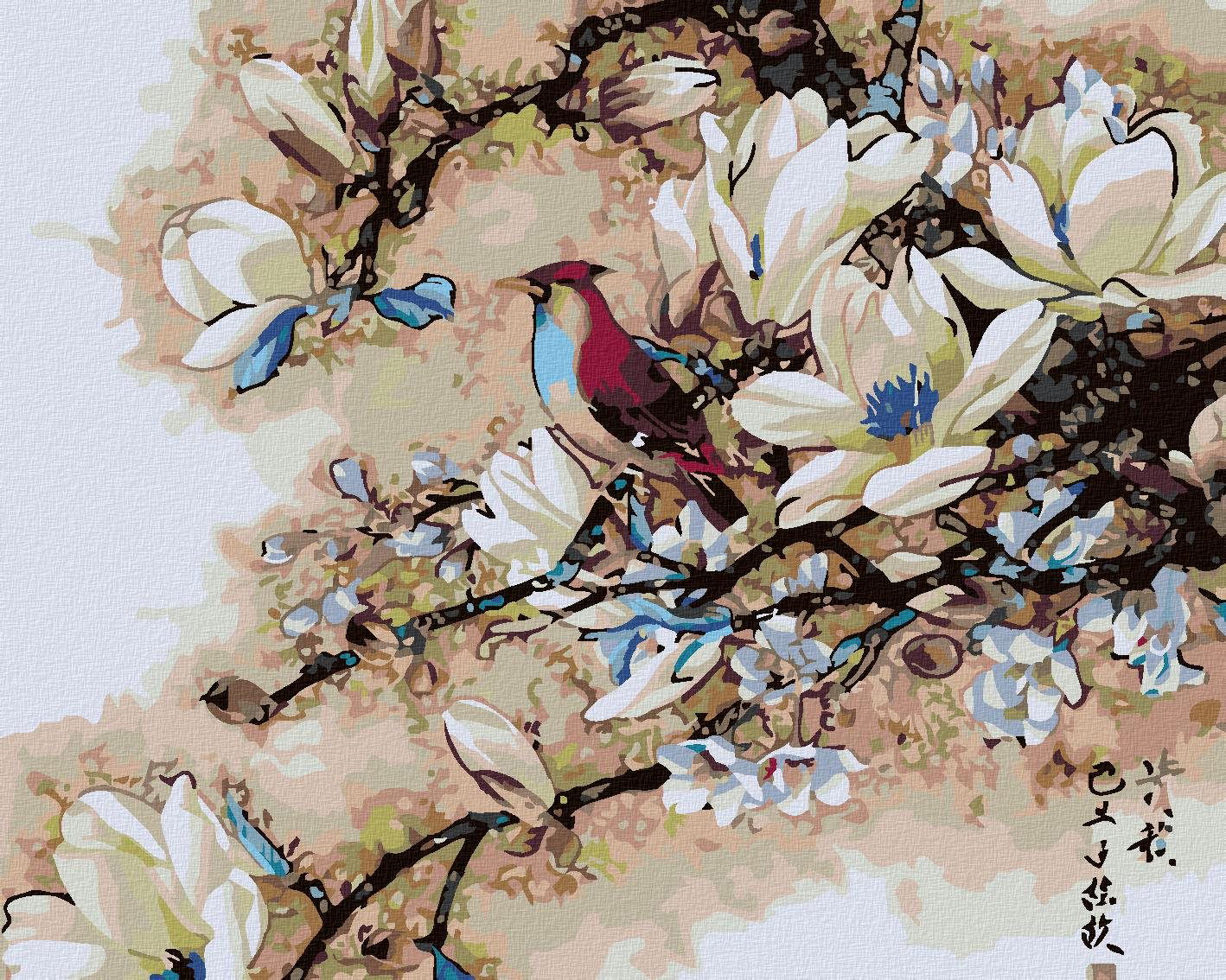 Diamondi – VTÁČIK V KONÁROCH, 40 × 50 cm, plátno napnuté na rám