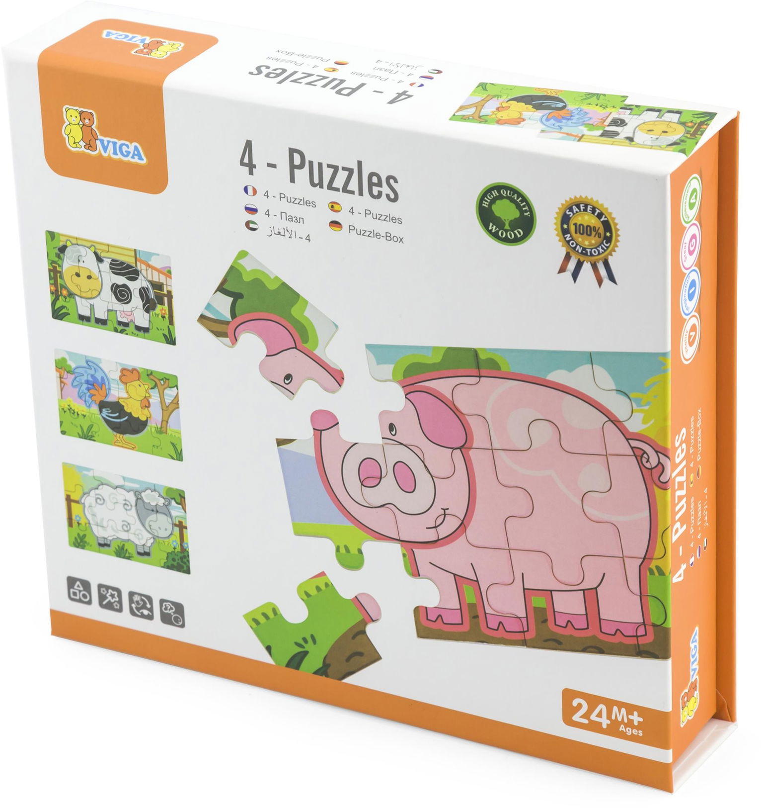 Drevené puzzle – farma