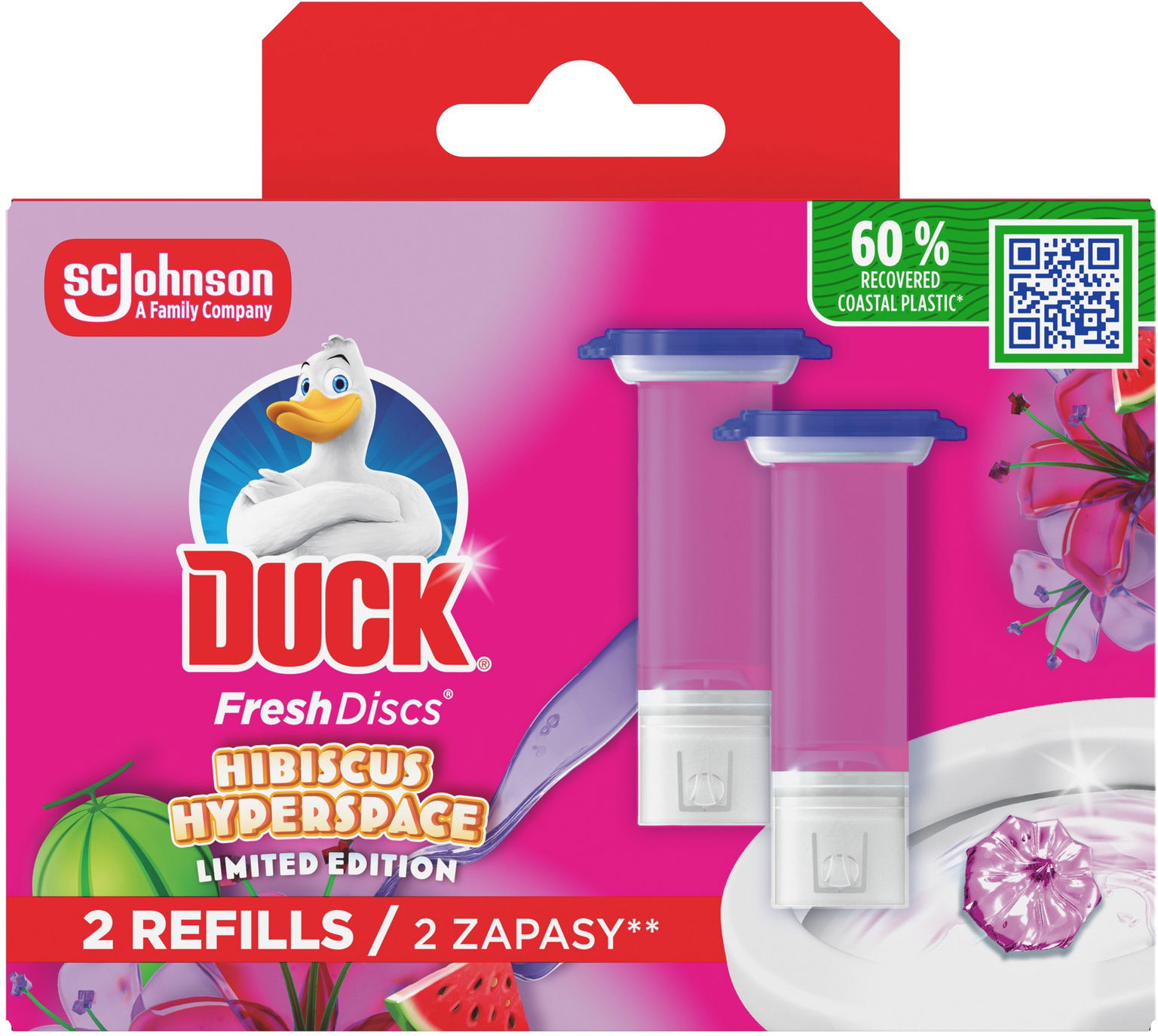 DUCK Fresh Discs Hibiscus Hyperspace Refill 2× 36 ml
