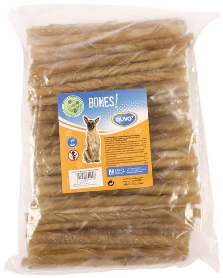 Duvo+ Bones! Točené byvolie tyčinky 12,5 cm 9/10 mm 100 ks