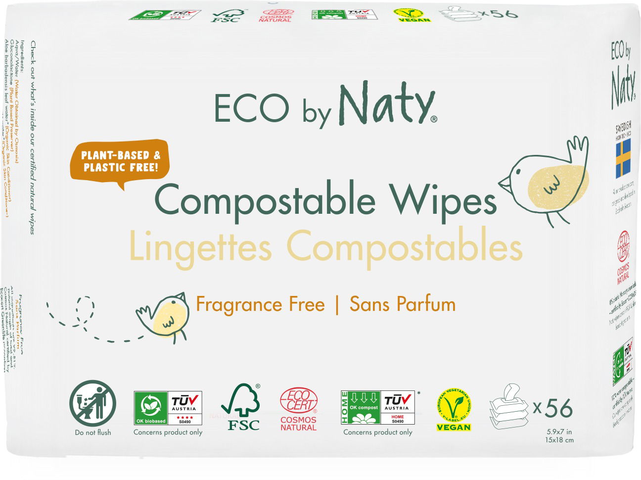 Eco by Naty vlhčené obrúsky (3× 56 ks)