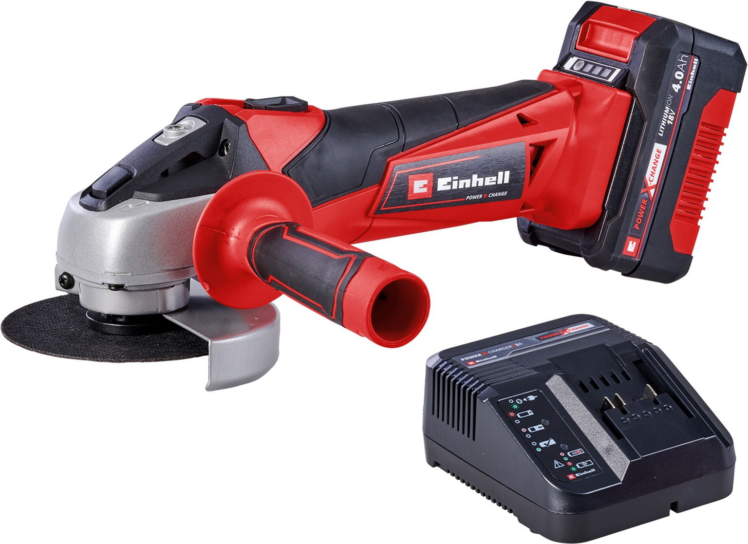 EINHELL Uhlová brúska AKU TC-AG 18/115 Li (1 × 4,0 Ah), 4431133