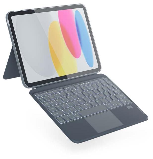 Epico Backlit Keyboard Case for Apple iPad 10,2" – DE/sivá