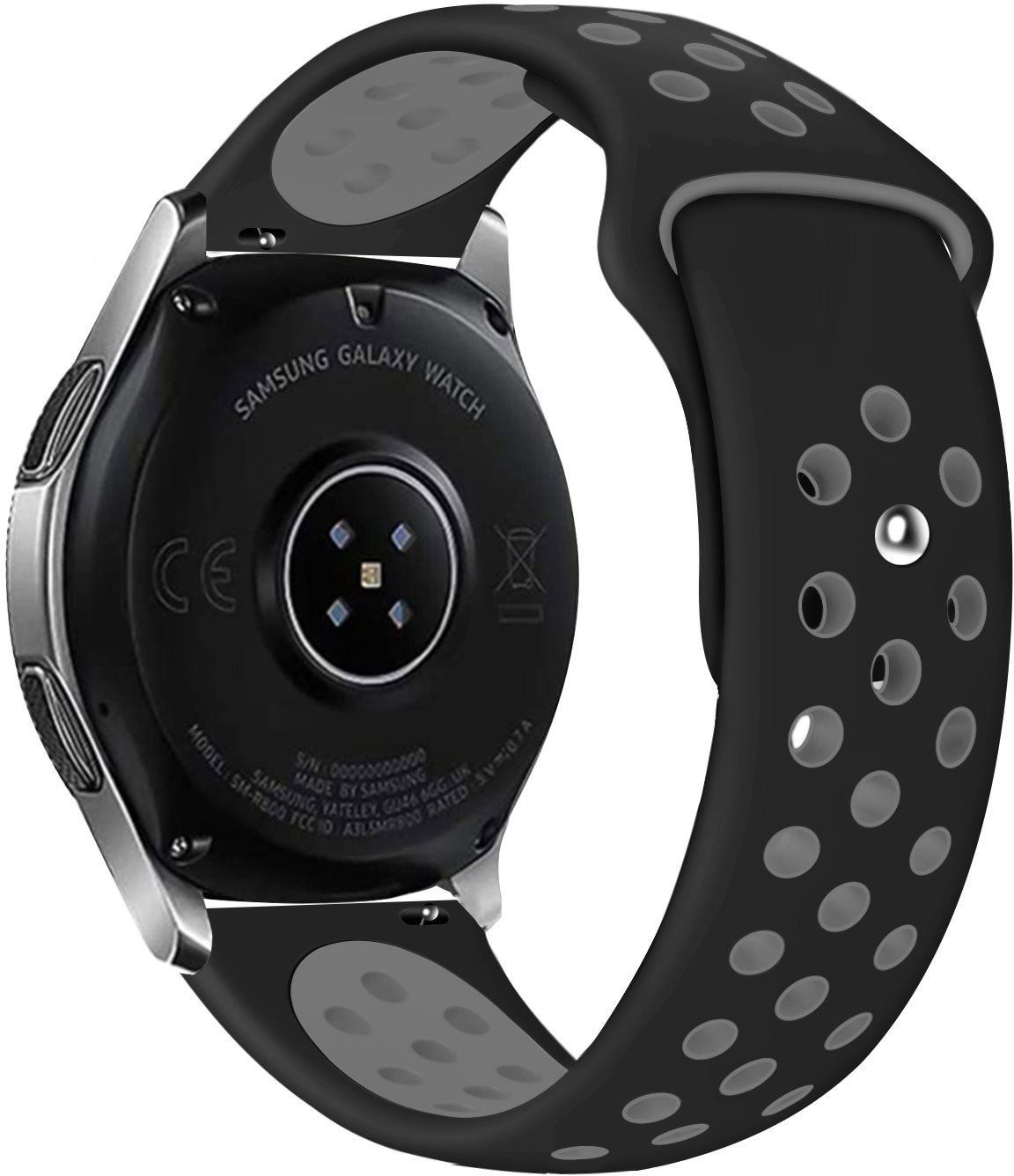 Eternico Sporty Universal Quick Release 20 mm Elephant Gray and Black