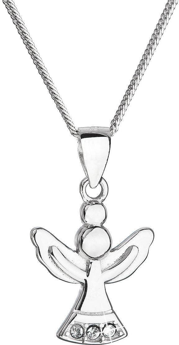 EVOLUTION GROUP 32078.1 crystal anjel dekorovaný kryštálmi Swarovski (Ag 925/1000, 2,8 g)