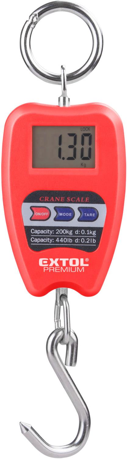 EXTOL PREMIUM váha závesná digitálna, 0,35 - 200kg, 8822000
