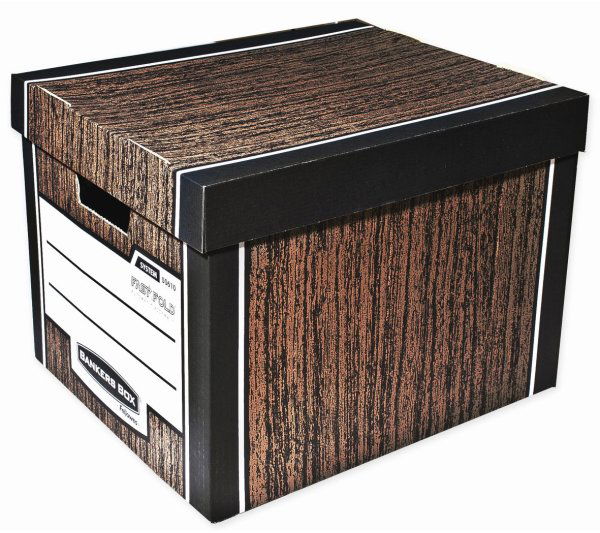 Fellowes Bankers Box Woodgrain hnedá – súprava 2 ks