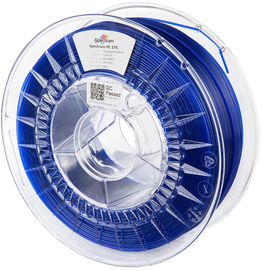 Filament Spectrum PC 275 1.75 mm Transparent Blue 1 kg