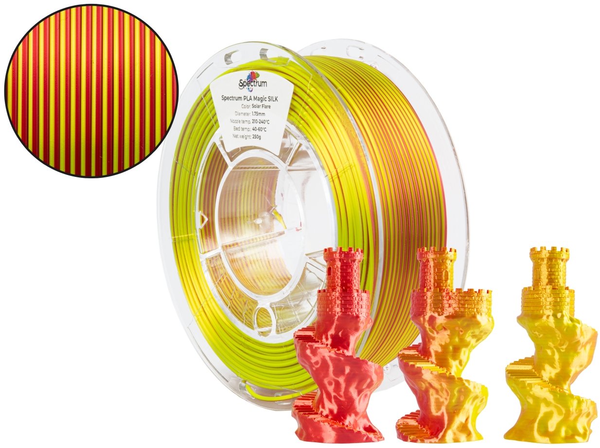 Filament Spectrum PLA Magic SILK 1,75 mm Solar Flare 0,25 kg