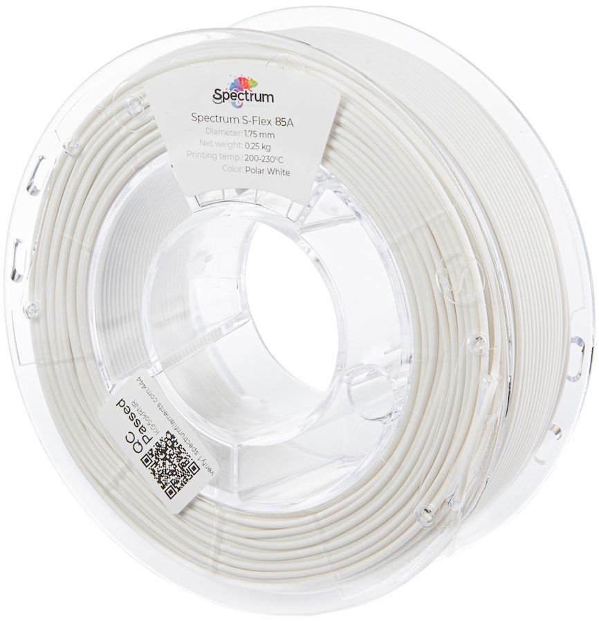Filament Spectrum S-Flex 85A 1,75 mm Polar White 0,25 kg