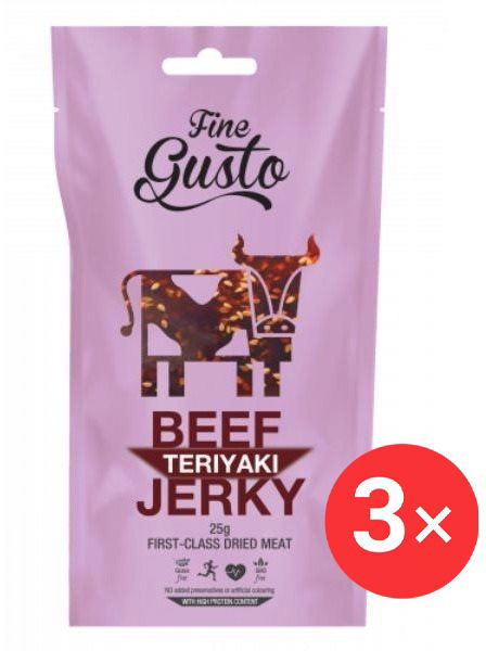 Fine Gusto hovädzie Teriyaki 3× 25 g