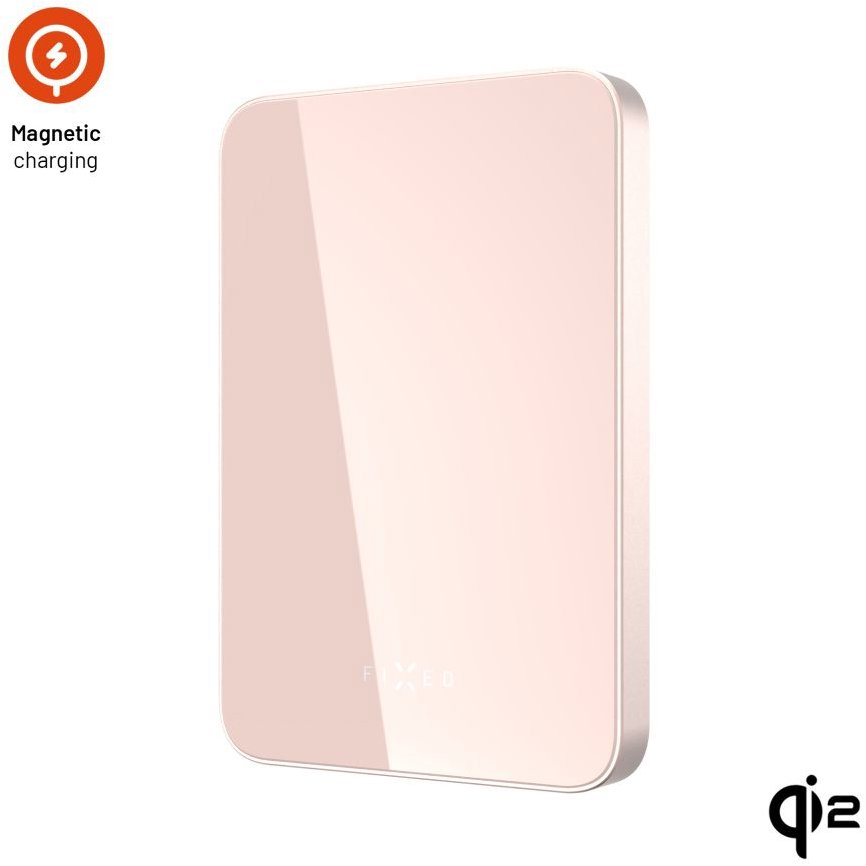 FIXED MagZen 5 Crystal UltraSlim s bezdrôtovým nabíjaním Qi2 a MagSafe 5 000 mAh čierna
