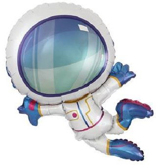 FLEXMETAL Balón fóliový kozmonaut, vesmír – 60 cm